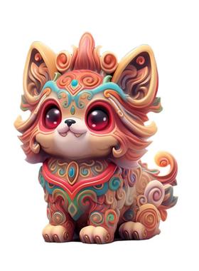 十二生肖牛吉祥物工位装饰摆件