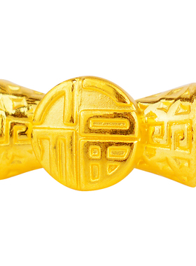 珠宝硬金福字路路通手链