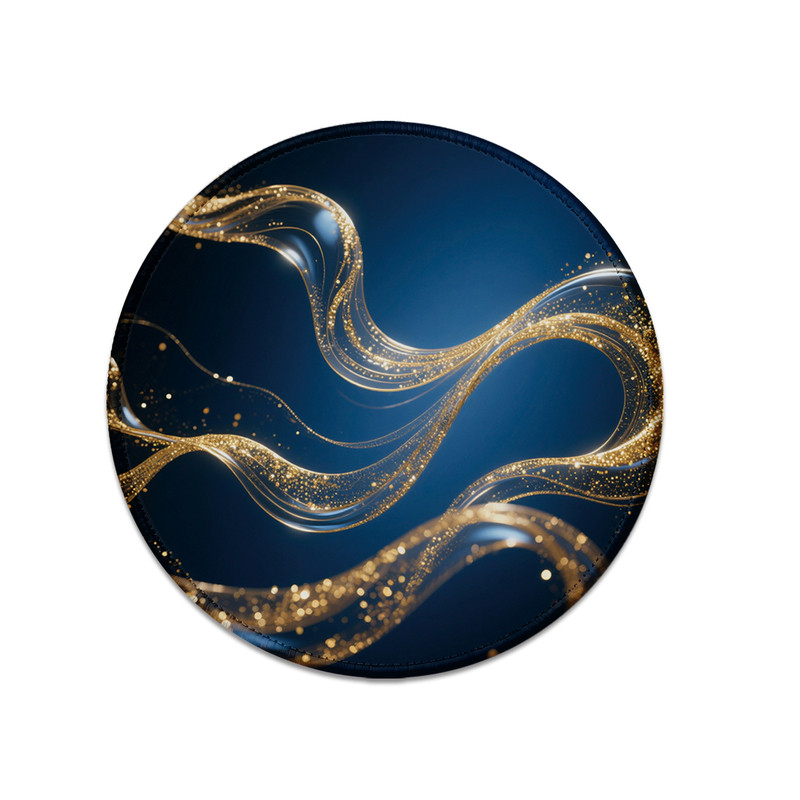 ZO轻奢星空鎏金圆形锁边鼠标垫
