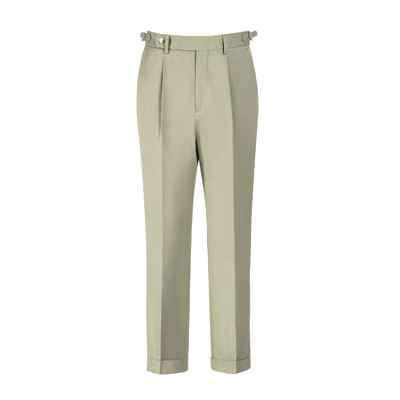 cultum巴黎扣调节卡其布免烫西裤