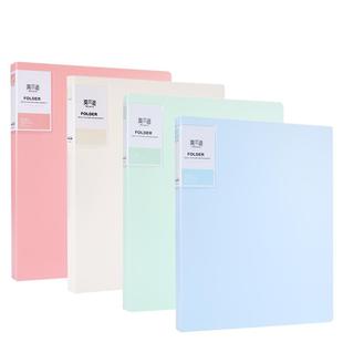 华杰a4文件夹板强力莫兰迪色单双夹讲义报告合同会议资料册试卷收纳分类整理塑料夹子学生用卷子板夹办公用品
