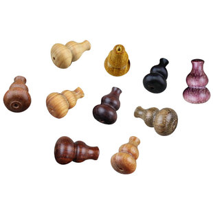 实木弟子珠葫芦头佛珠手链吊坠小葫芦DIY手链配件黑檀绿檀血龙木