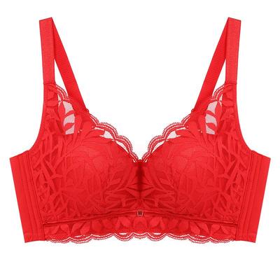 婷美本命年乳胶小胸聚拢红色文胸