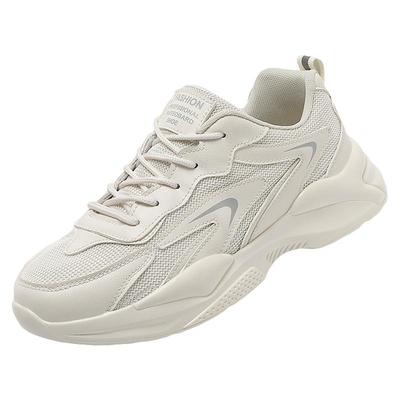 秋季透气男鞋2025新款百搭休闲增高运动跑步厚底网面防滑老爹潮鞋