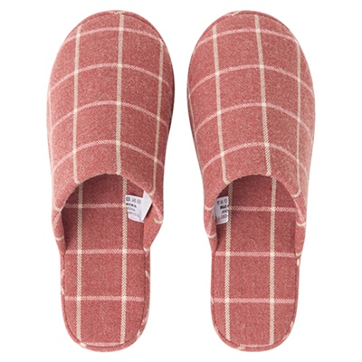 无印良品 MUJI 男女通用羊毛混人字纹厚底拖鞋男鞋女鞋秋冬季新品