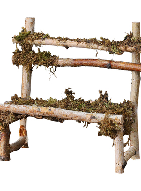 天然白桦木小椅子摆件