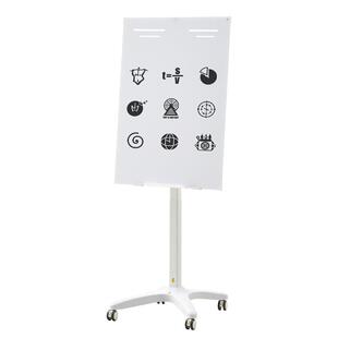 手摇升降钢化玻璃白板支架式移动带轮可檫写办公小黑板家用教学培训书写板儿童涂鸦画板记事板写字板备忘板