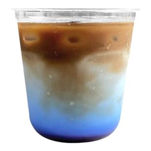 稻田冷饮打包杯冻杯90口径U型400ml500ml咖啡果汁外带PET塑杯胶杯