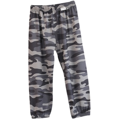 迷彩冰丝网眼男女童运动防蚊卫裤