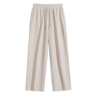 班尼路S&K裤子男款浅色休闲重磅男士短裤夏季直筒裤男华夫格长裤A