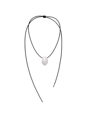 蛋形水滴蜡绳项链轻奢时髦个性简约男女吊坠时尚百搭高级感锁骨链