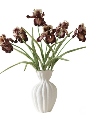 米子家居莫奈油画鸢尾仿真花
