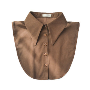 美拉德风假领子女百搭假领高档 2025秋冬新款加厚咖色百搭假衬衫