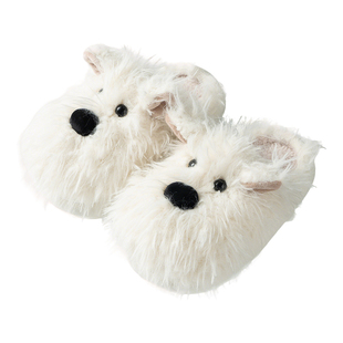 可爱潦草小狗儿童棉拖鞋男童女孩2025新款室内居家保暖亲子毛拖鞋