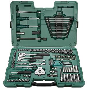 世达工具套装棘轮扳手套筒汽修组套128件修车全套汽车维修09014G