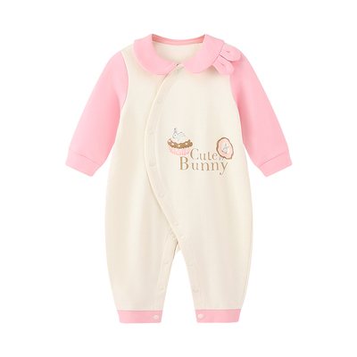 象比家族纯棉婴儿甜美哈衣