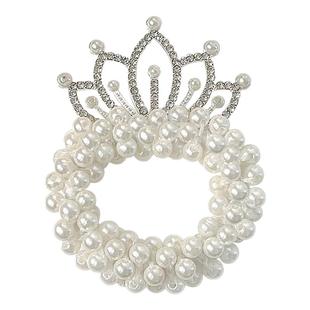 儿童珍珠发绳公主皇冠头饰女童丸子头发圈皮筋女扎头可爱头花发饰