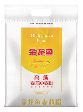 金龙鱼高筋麦芯粉5kg袋装面粉面包馒头饺子面条多用途包子富强