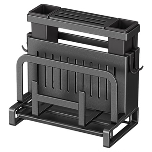 不锈钢厨房刀架置物架锅盖砧板菜板放置筷子刀具多功能一体收纳架