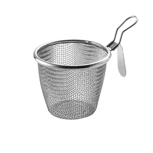 食品级304不锈钢火锅漏勺带挂钩捞勺麻辣烫煮面漏网油炸篮过网勺