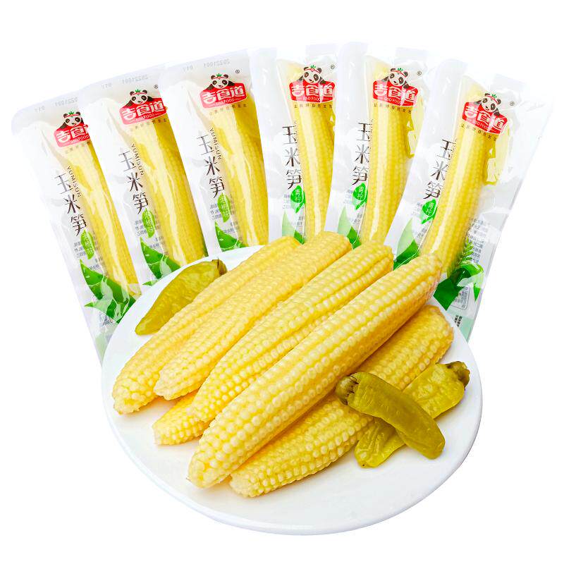 吉食道泡椒味玉米笋500g清脆鲜甜