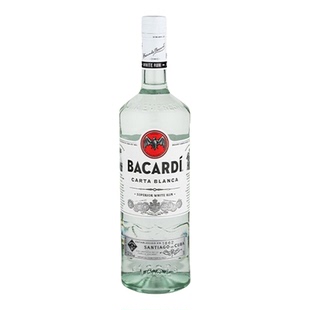 【大容量基酒】Bacardi百加得白朗姆酒1L洋酒莫吉托调酒基酒烘焙