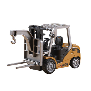 儿童遥控合金叉车2025新款桌面迷你四驱小汽车男孩生日礼物工程车