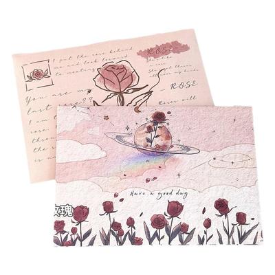 浪漫玫瑰信封信纸套餐创意祝福纪念礼物手写留言信高颜值信笺贺卡