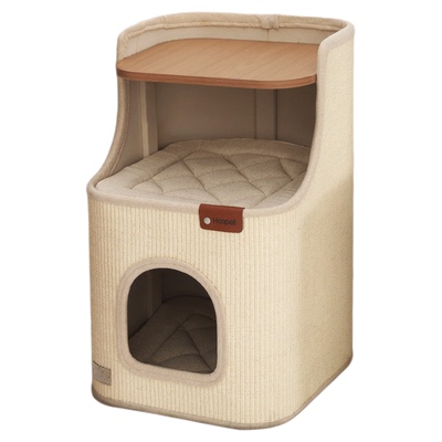 免安装|带垫子】床头柜猫窝可抓