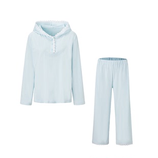 Chyooh匹马棉雨过天晴分体式帽衫可外穿内搭女款家居服睡衣套装
