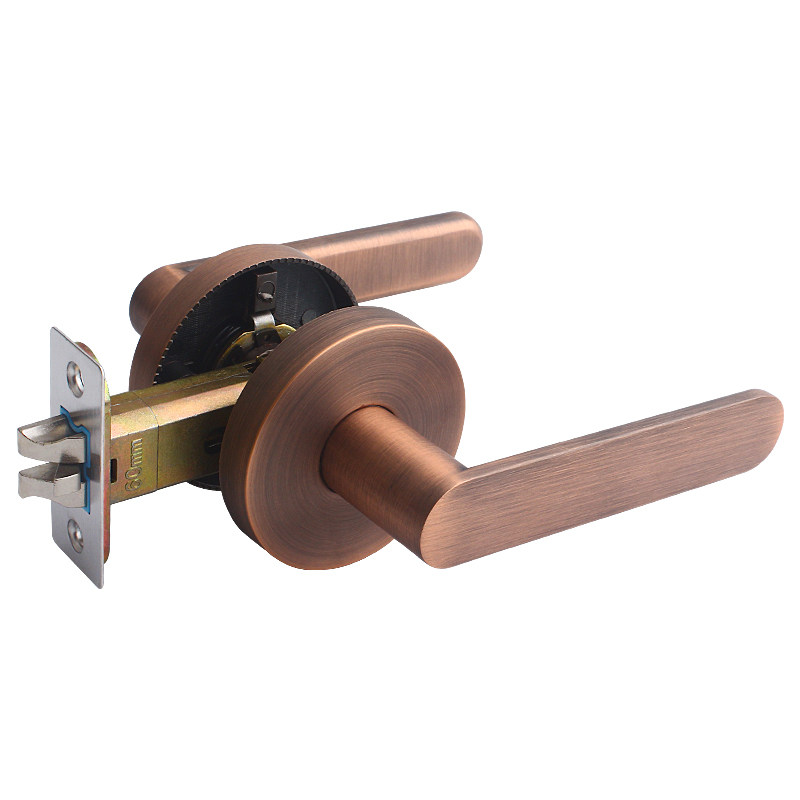 三杆通道锁通道执手锁无钥匙执手锁房门锁卧室门锁KTV门锁无反锁