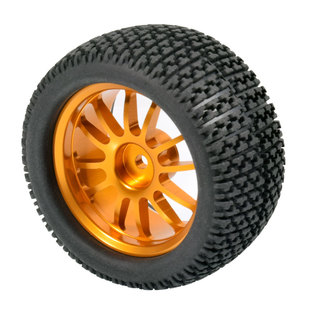 1:16大脚车胎75mm大脚轮胎94186小丁碎石胎皮金属轮毂16208加宽胎