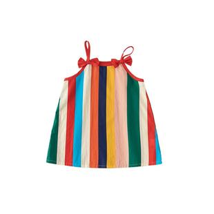 女童连衣裙夏装童装2025新款公主裙儿童裙子吊带裙海边度假裙沙滩