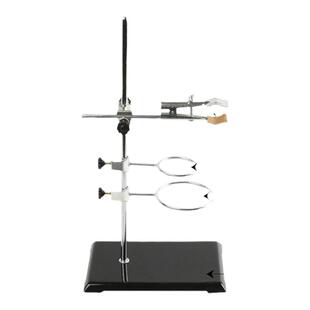 铁架台实验室固定方座支架高40/60/100厘米铸铁国标铁架台固定夹铁圈烧瓶夹多功能花盆化学实验室铁架子