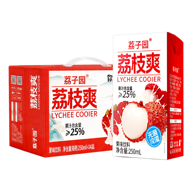 荔子园荔枝爽250ml*24盒荔枝饮料