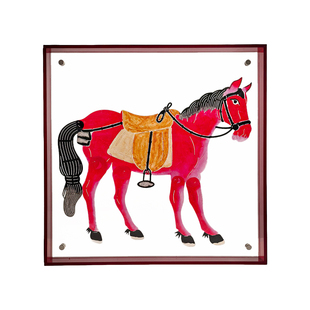 态生活国风十二生肖马年非遗皮影剪纸装饰画亚克力框家居装饰摆件