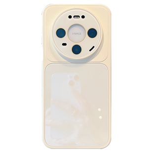 适用华为mate80promax手机壳夏季冰感纯色玻璃壳mate70pro拼接设计Mate60pro全包镜头小米17promax防摔男女款