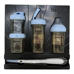 新加坡Hegen奶瓶240ml限量莫兰迪蓝色吸管杯330ml礼盒鲸鱼新生儿