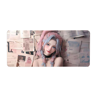 萨勒芬妮英雄联盟鼠标垫超大号金克丝LOL电竞动漫游戏办公桌垫子