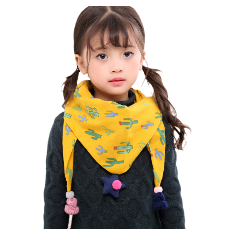 纯棉秋冬冬季韩国小孩女孩三角