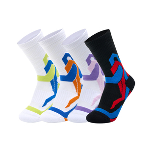 准者儿童袜实战级蜘蛛篮球袜7A莱卡抗菌运动袜青少年学生长筒袜子