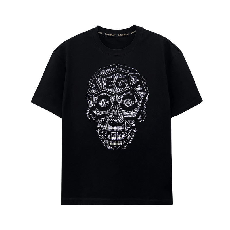 ENGILD&GAILY骷髅烫钻T恤男