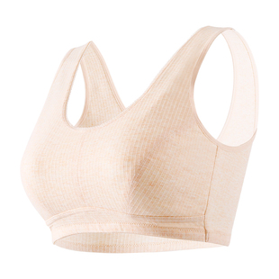 妈妈内衣文胸中年妇女纯棉中老年人专用大码胖mm女胸罩背心式舒适
