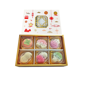 中式桃山皮月饼福饼礼盒生日送礼