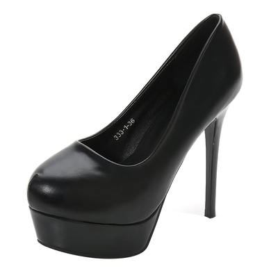 13cm夜场细跟防水台早春职业单鞋