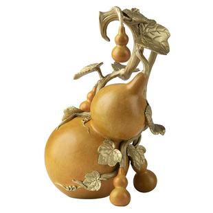 铜师傅《福禄满堂》客厅桌面铜葫芦摆件 家居装饰工艺品 新年礼物