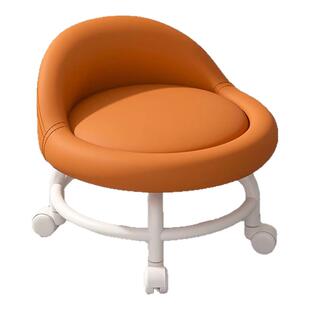 滑轮矮凳万向轮小凳子家用换鞋凳结实耐用儿童带轮板凳美缝靠背椅