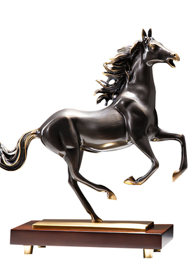 铜摆件马到成功黄铜招财马摆件办公室酒店会所家居软装饰工艺品