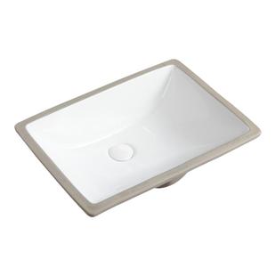 台下盆方形弧底陶瓷嵌入式台盆酒店宾馆家用卫生间阳台洗手盆20寸