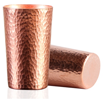 紫铜咖啡杯手工捶打纹路